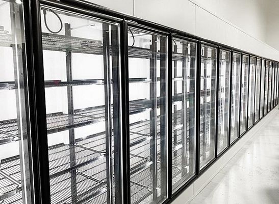 クーラー ビール洞窟の歩行のための中型の温度のフリーザーのガラス ドアは表示冷蔵室を冷やした
