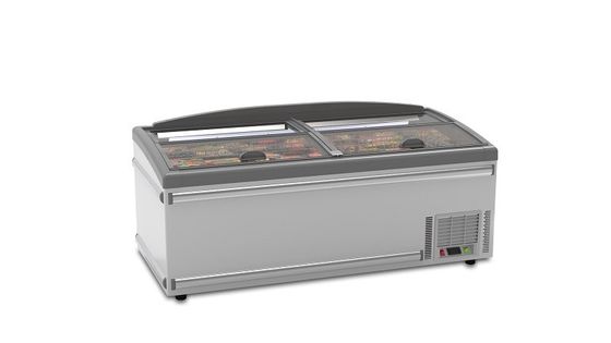 R290/R404Aのスーパーマーケットの箱のフリーザーのスライド ガラス ドア静的な冷却600L