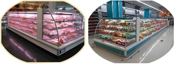 パイ ケーキのデザートのためのGrab&amp;Goの場合のケーキの陳列ケースの半縦のmultidecks