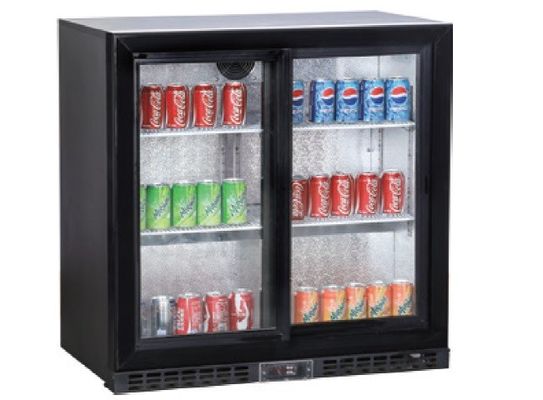 208Lコマーシャル2のガラス ドアのUndercounter棒冷却装置、反対のスリラー、2引き戸の下の背部棒