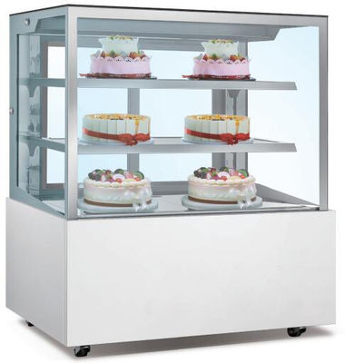 空気によって冷却される冷やされていたカウンタートップのパン屋の陳列ケースのケーキの陳列ケース