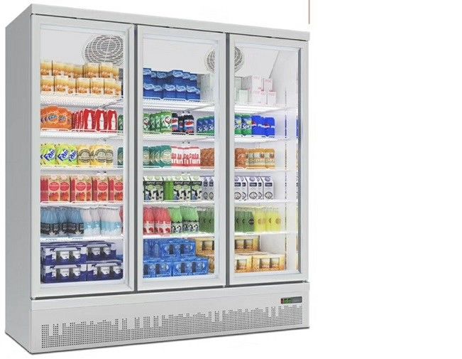 3つのドアのアイス クリームおよび冷凍食品のための直立したフリーザー ガラス1250L