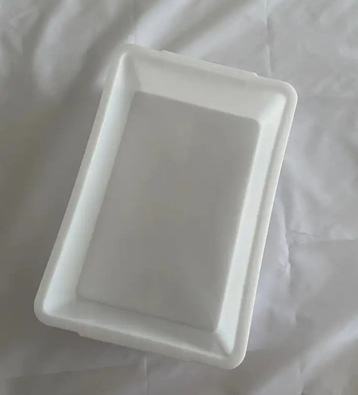 白色 厚く 品種分け 大きいゴム盆 長方形 スーパー プラスチック 白色盆